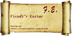 Ficsór Eszter névjegykártya