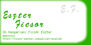 eszter ficsor business card