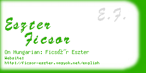 eszter ficsor business card